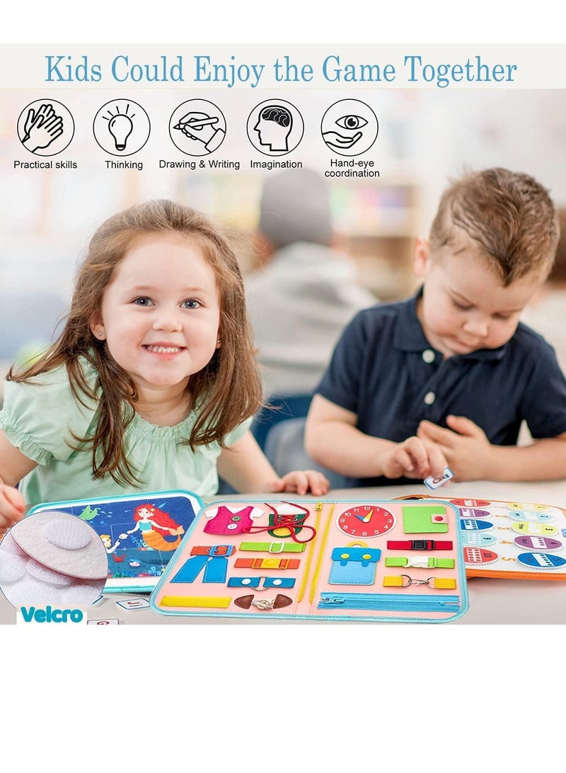 سجن سفما الأطفال مشغول المجلس ألعاب مونتيسوري 1 2 3 4 سنوات من العمر ، المجلس الحسية الأنشطة التعليمية تعلم المهارات الحركية الدقيقة - طائرة ألعاب السفر ، الفتيان والفتيات الهدايا - Image 4