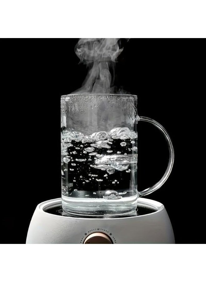 1000ml Glass Water Cup Borosilicate Glass Large Cup with Lid and Straw, Drinking Cup for Home and Office Use for All Hot and Cold Drinks, Tea, Coffee and Iced Drinks