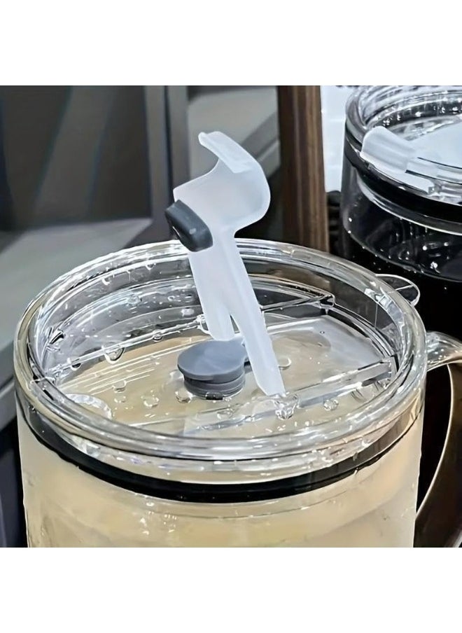 1000ml Glass Water Cup Borosilicate Glass Large Cup with Lid and Straw, Drinking Cup for Home and Office Use for All Hot and Cold Drinks, Tea, Coffee and Iced Drinks