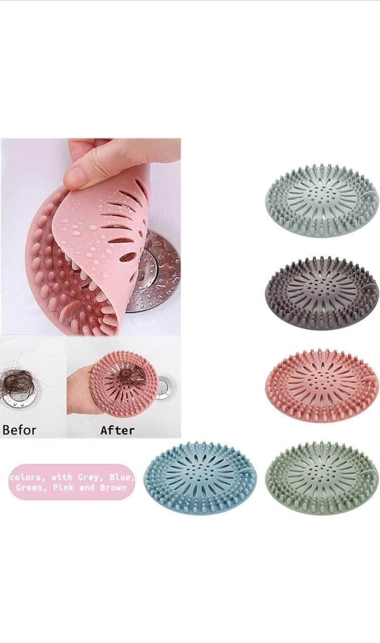 MITNIK Trendy Silicone Hair Catcher Drain Cover for Shower Kitchen Sink Drain Filter Strainer Stopper (Pack of 2) - Image 3