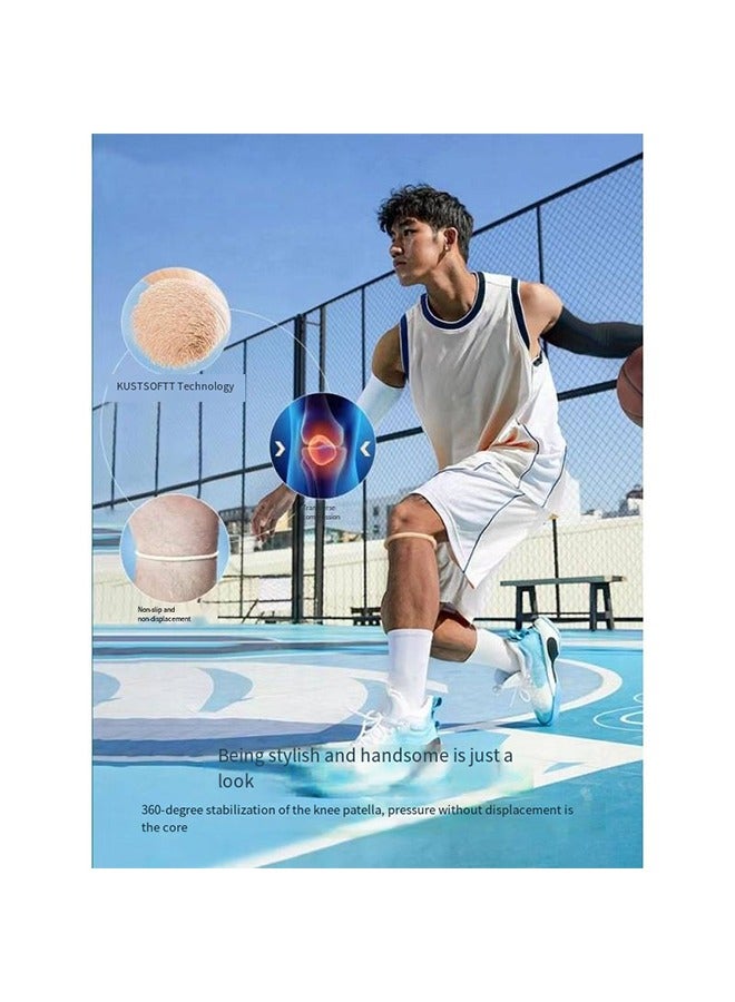 Patella Knee Pads, Thin Patella Strap Basketball Knee Strap, Strap Rubber Band Knee Brace,Elastic Fixed Protective Strap for Working Out Basketball Running(2PCS Gray) - Image 3