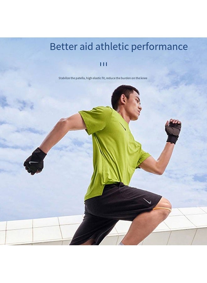 Patella Knee Pads, Thin Patella Strap Basketball Knee Strap, Strap Rubber Band Knee Brace,Elastic Fixed Protective Strap for Working Out Basketball Running(2PCS Gray) - Image 4