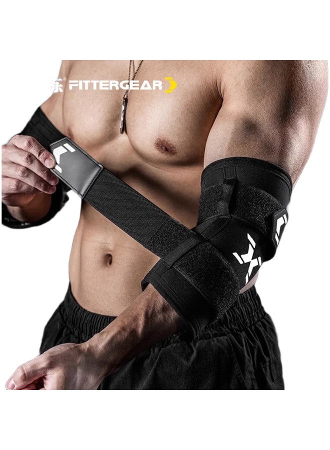 FITTERGEAR حماية الكوع الرياضية للرجال، كم ضغط لرفع الأثقال، دعامة احترافية لدعم المفاصل في تدريب القوة - Image 3