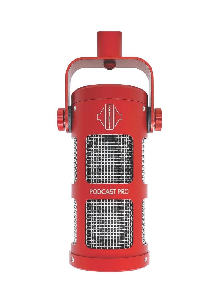 Sontronics Podcast Pro Dynamic Microphone, Red