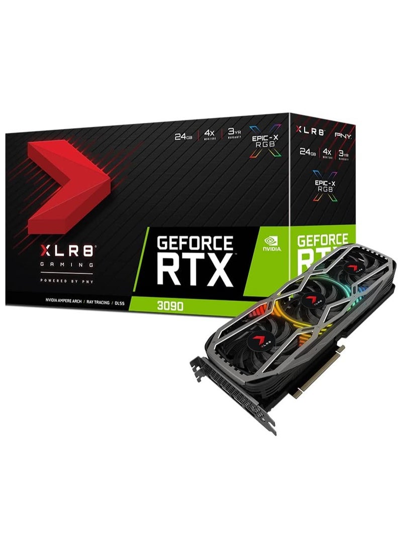 بي إن واي PNY GeForce RTX 3090 24GB XLR8 Gaming Revel Epic-X RGB Triple Fan Graphics Card - Image 1