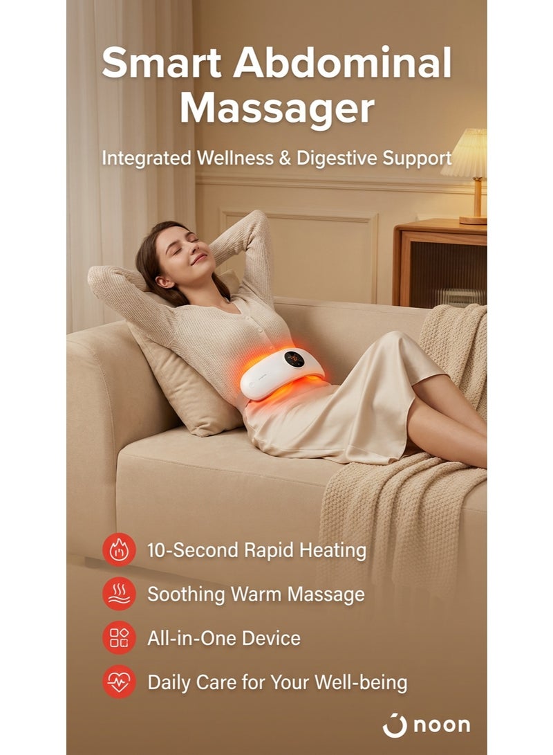 كينجمازي مساج البطن لاسلكي مع تدفئة وعجن - ٣ شدة، إيقاف تلقائي، رأس من حجر البيان - Image 4