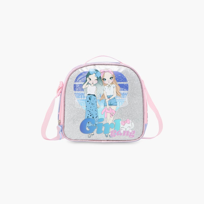 sami_studio Lunch Bag-Dolls Girl Gang-Collection-1 Cmprt-Zip (Polyester ) Multicolour \ 22.5X9.5X21 - Image 1