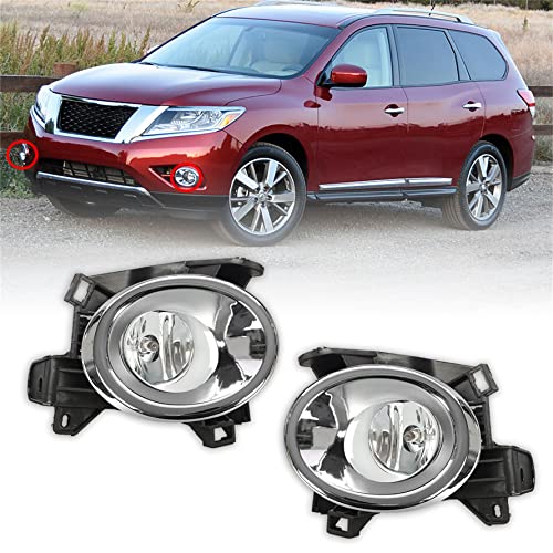 munirater 2Pack Clear Lens Bumper Fog Light Lamps Assembly wBezel Switch Kit Replacement for Pathfinder 20132016 - Image 3