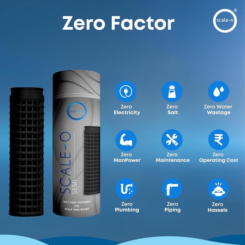 Scale-O Semi Water Softener | For Whole House | For 1000L-1500L Tanks| Upto 6 People | Upto 1500 L/D Usage | Reduces Hairfall, Hard Water & Scaling Problems | 6-8 Months Life | Softens 3 Lac Litres - Image 3