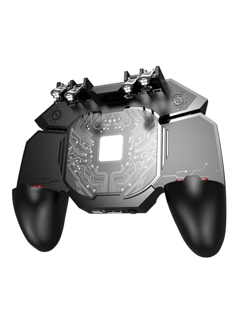 Mobile Radiator Controller Fast Cooling Phone Gamepad 4 Trigger 6 Finger Operation L1 R1  L2 R2 for iPhone Samsung Oneplus Pixel compatible with Call of Duty Mobile Fortnite