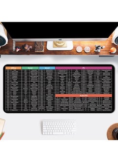 English Shortcut Key Mouse Pad Japanese Korean English Thai Super Thickened Precision Edge Office Desk Pad Cross Border-Color:Multiple Sizes Customized -Pattern:Russian Shortcut Keys