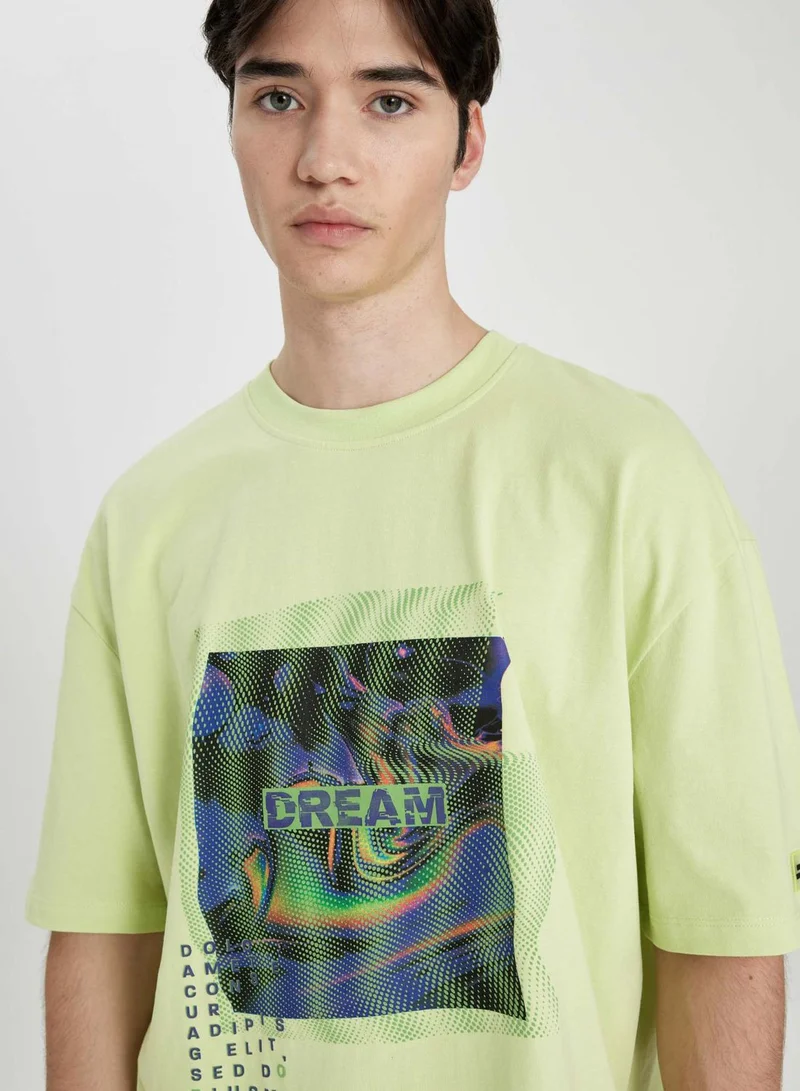 DeFacto Oversize Fit Crew Neck T-Shirt