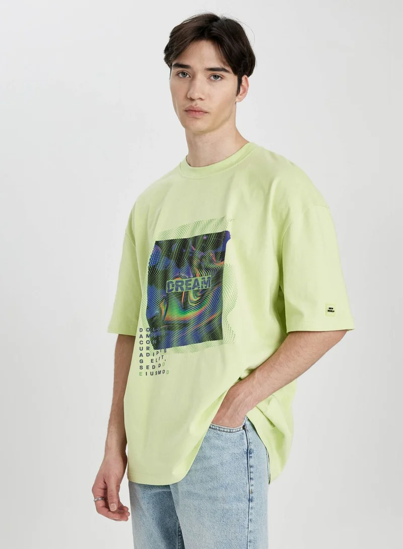 DeFacto Oversize Fit Crew Neck T-Shirt