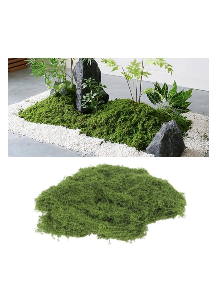 الواحة-TH 100 غرام من الطحالب الاصطناعية، مظهر طبيعي، لون أخضر داكن، سهلة التجفيف والصبغ والحفظ، طحالب اصطناعية لتزيين الحدائق والنباتات المنزلية والحرف اليدوية. - Image 2