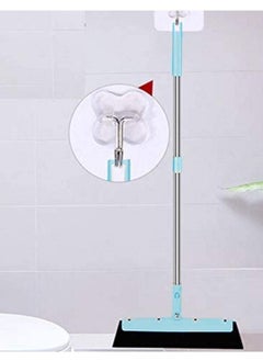 Alissa Long Hand Bathroom Broom Single Mop Broom Toilet Wiper Scrapes Floor Home Room Office-Blue  - Image 3