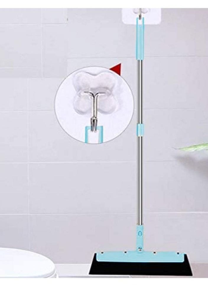 Alissa Long Hand Bathroom Broom Single Mop Broom Toilet Wiper Scrapes Floor Home Room Office-Blue  - Image 3