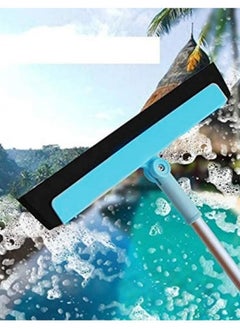 Alissa Long Hand Bathroom Broom Single Mop Broom Toilet Wiper Scrapes Floor Home Room Office-Blue  - Image 2
