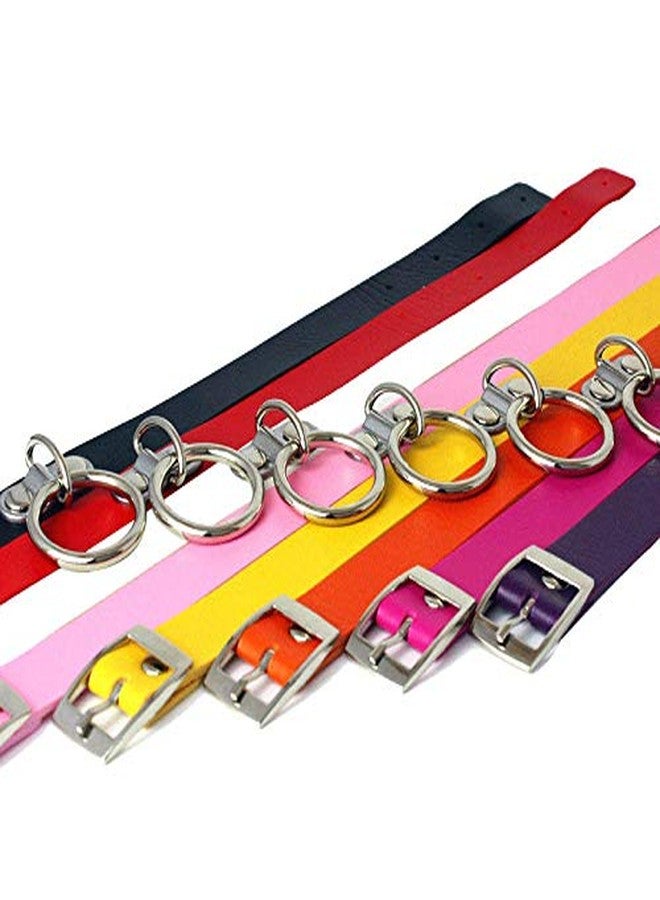 إيثون قلادة إيثون الجلدية القابلة للتعديل، طوق دائري ناعم من البولي يوريثان، تصميم بانك، للنساء، أبيض - Image 4