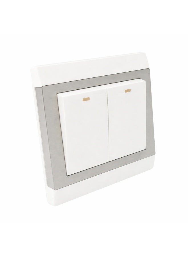 2 Gang Light Switch White - Image 1
