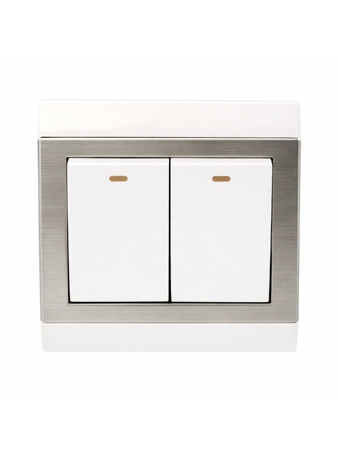 2 Gang Light Switch White - Image 2