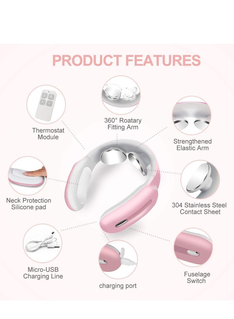 Neck Massager,Intelligent Portable Neck Massage with Heat Cordless,3 Modes 15 Levels Smart Deep Tissue Trigger Point Massage Use at Home,Outdoor,Office,Car - Image 4