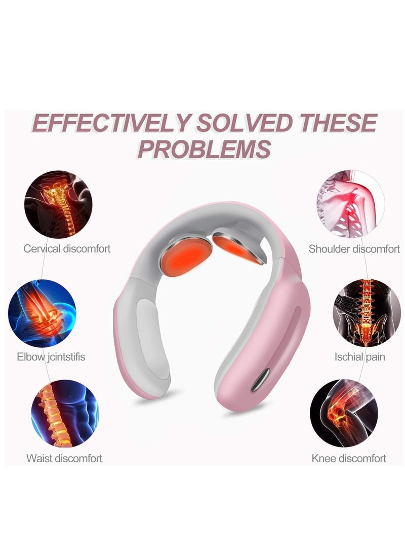 Neck Massager,Intelligent Portable Neck Massage with Heat Cordless,3 Modes 15 Levels Smart Deep Tissue Trigger Point Massage Use at Home,Outdoor,Office,Car - Image 2