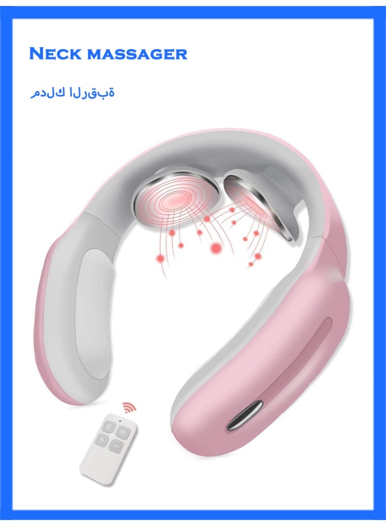 Neck Massager,Intelligent Portable Neck Massage with Heat Cordless,3 Modes 15 Levels Smart Deep Tissue Trigger Point Massage Use at Home,Outdoor,Office,Car - Image 1