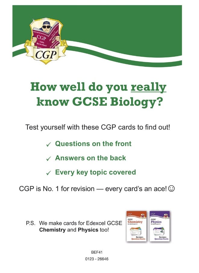 null - 9-1 GCSE Biology Edexcel Revision Question Cards - Image 1