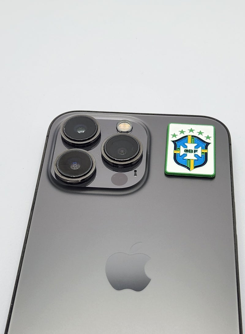 اكنور ملصقات فريق كرة القدم البرازيلي - شعار الاتحاد البرازيلي لكرة القدم المعدني مع 5 نجوم للجماهير وهواة الجمع، ملصق للعرض على الهاتف المحمول، والكمبيوتر المحمول، وأجهزة الآيباد، وحقائب الظهر، والسترات، وجدران وأبواب وسيارات وشاحنات ودراجات نارية لهواة الجمع - Image 3