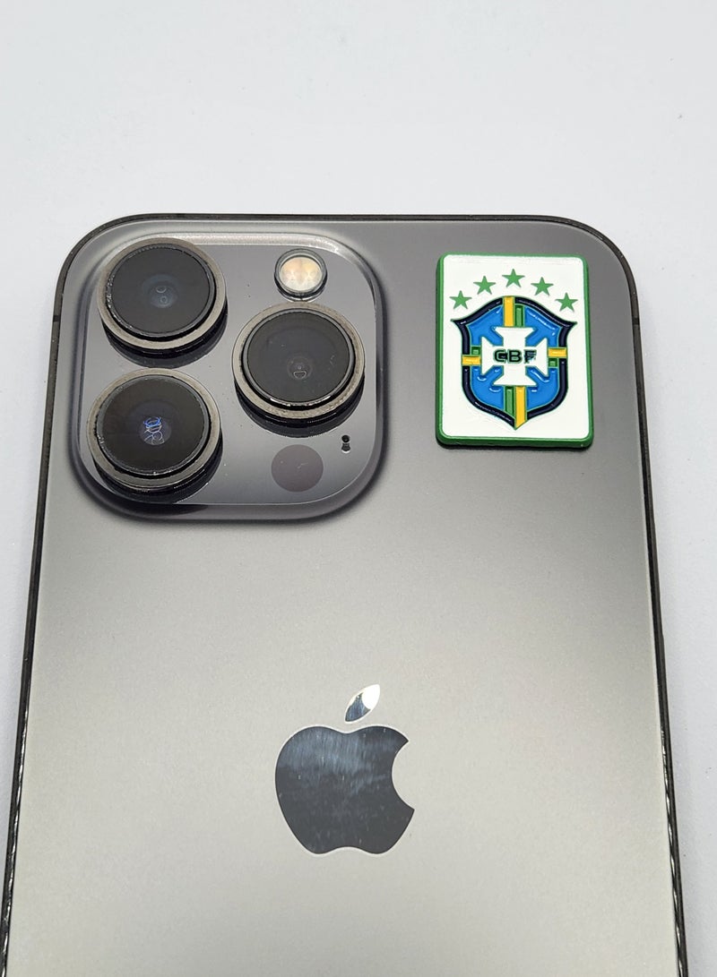 اكنور ملصقات فريق كرة القدم البرازيلي - شعار الاتحاد البرازيلي لكرة القدم المعدني مع 5 نجوم للجماهير وهواة الجمع، ملصق للعرض على الهاتف المحمول، والكمبيوتر المحمول، وأجهزة الآيباد، وحقائب الظهر، والسترات، وجدران وأبواب وسيارات وشاحنات ودراجات نارية لهواة الجمع - Image 5