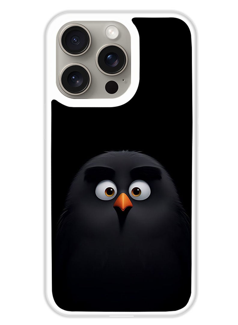 Theodor Protective Case Cover For APPLE IPHONE 15 Pro Cute Angry Bird (White Bumper) - Image 1