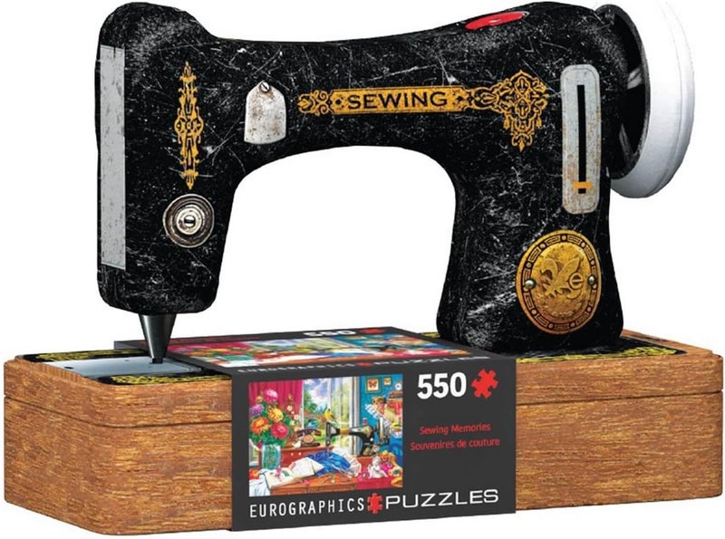 eurographics EuroGraphics Sewing Machine Tin Jigsaw Puzzle Medium  - Image 1