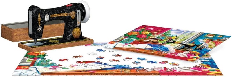 eurographics EuroGraphics Sewing Machine Tin Jigsaw Puzzle Medium  - Image 3