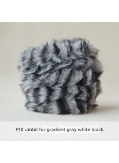 20mm Rabbit Fur Twist Stick Gradient DIY ToyRabbit hair gradient gray white black 1 meter 1 root Rabbit hair gradient gray white black 1 meter 1 root
