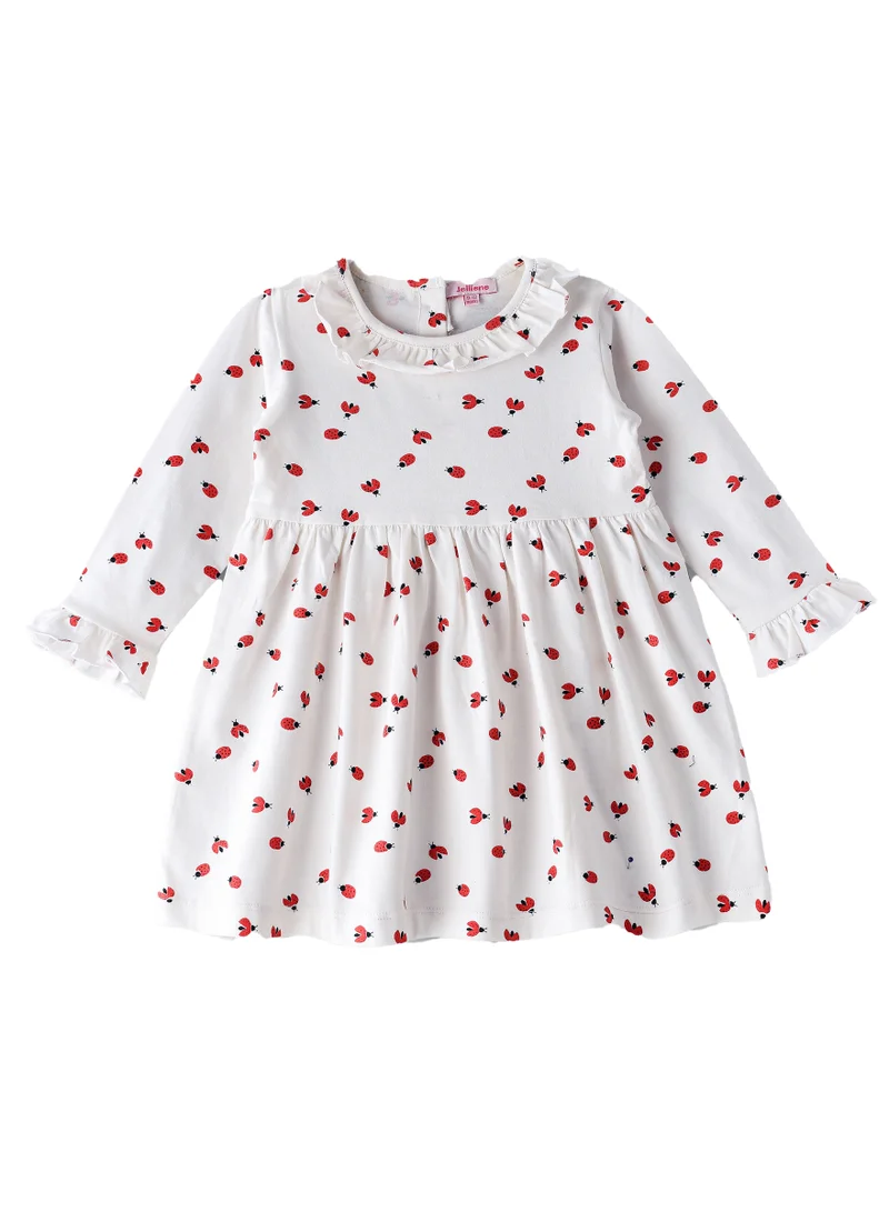 Jelliene Girls All Over Print Knit Dress, Soft and Comfortable Dress for Girls