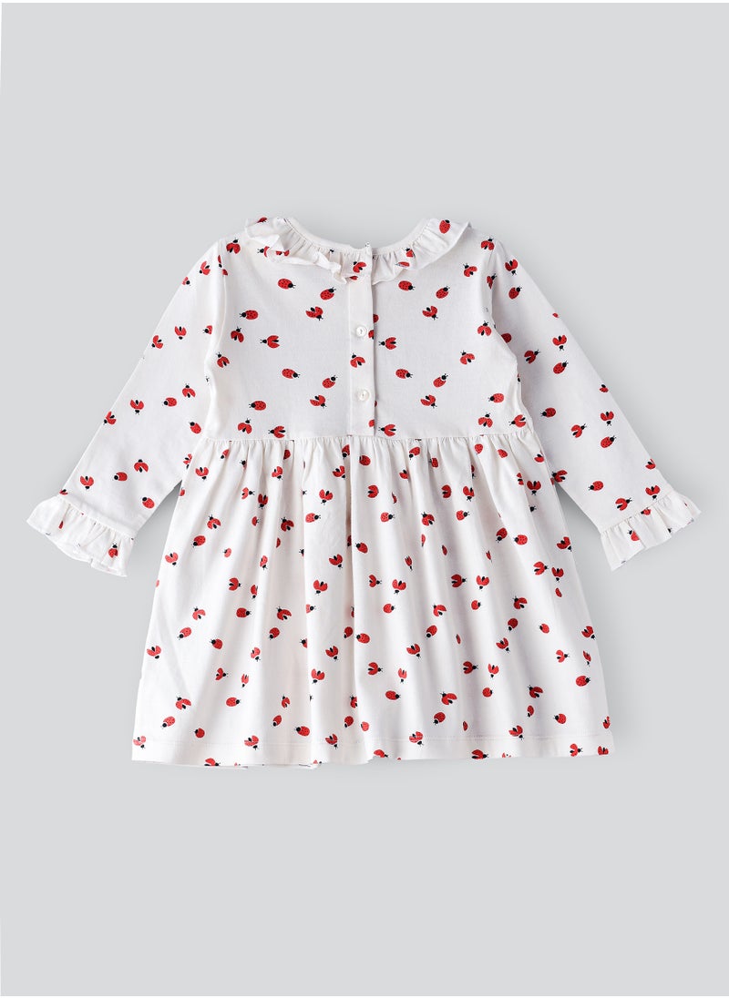 Jelliene Girls All Over Print Knit Dress, Soft and Comfortable Dress for Girls  - Image 2
