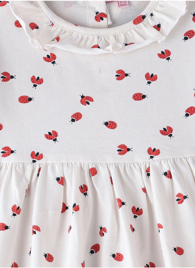Jelliene Girls All Over Print Knit Dress, Soft and Comfortable Dress for Girls  - Image 3