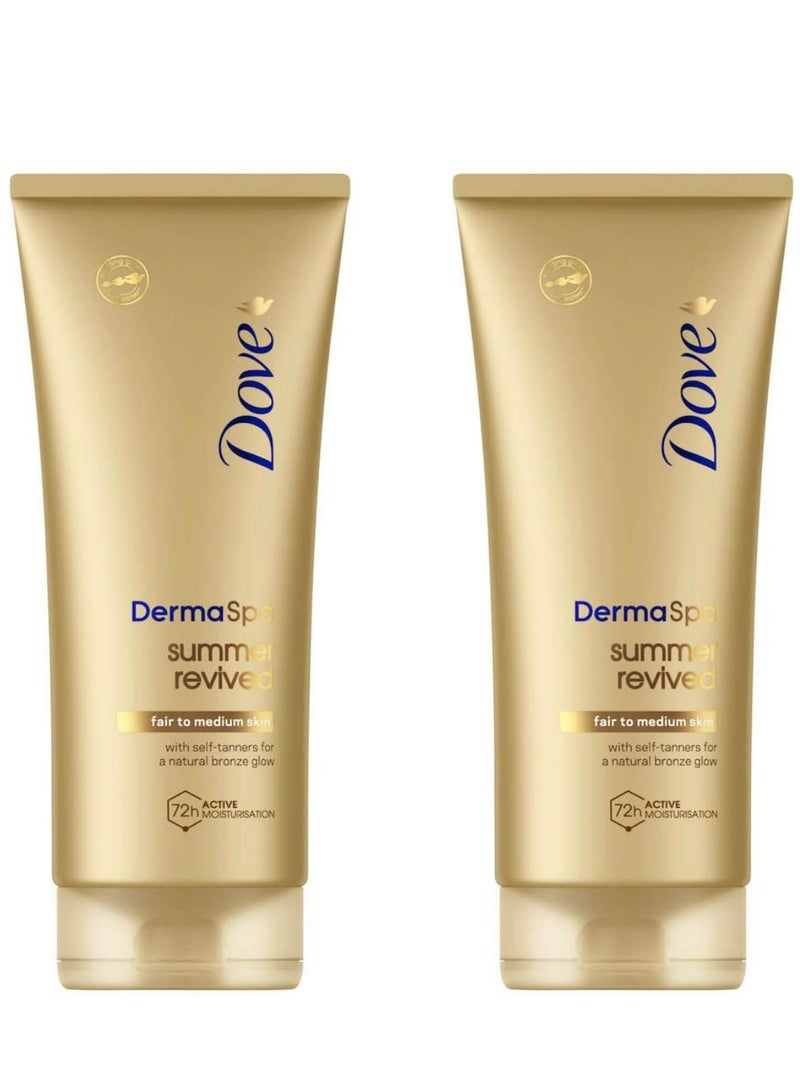 دوف ديرما سبا منعش صيفي 200 مل قطعتين