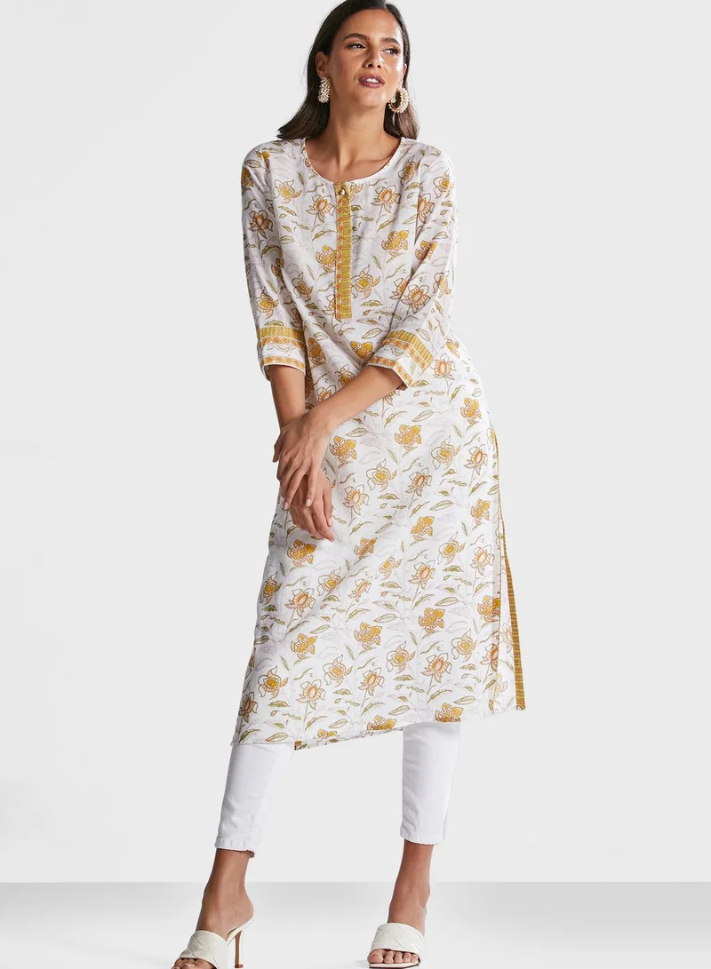 Fabindia Floral Print Kurti
