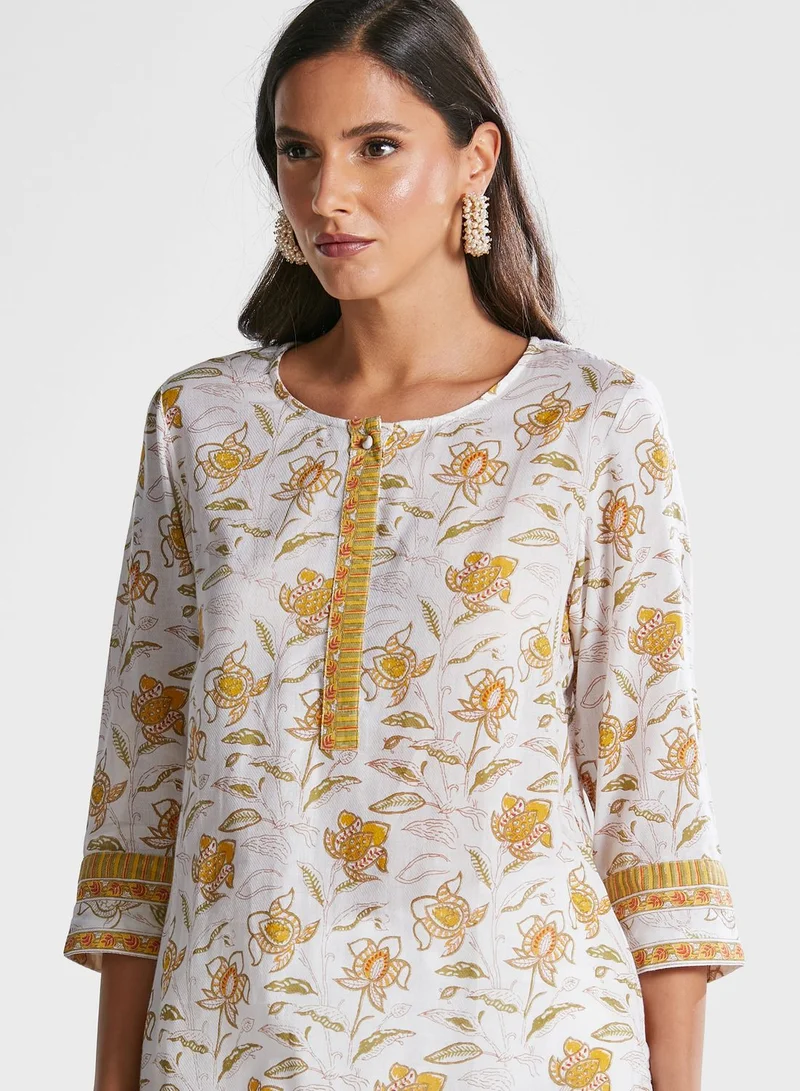 Fabindia Floral Print Kurti