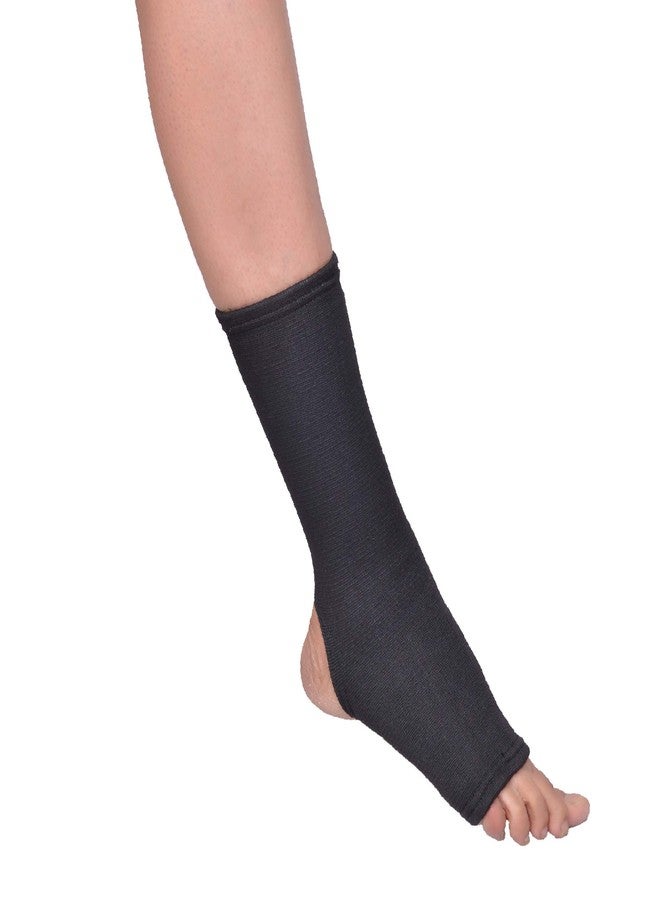 Orthtex Adjustable Ankle Support Brace Cap Wrap Pad for Men and Women | Ankle Support for Pain Relief | Ankle Support for Sports | Ankle Support Strap [Black, (1 Pair) - Image 3
