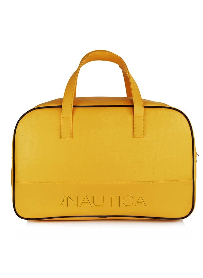 NAUTICA Nautica Duffle Bag for Travel | Stylish Leatherette Luggage | Compact and Comfortable for Travelling | Suitable for Men's and Women's (Yellow) 15 cm  - Image 1