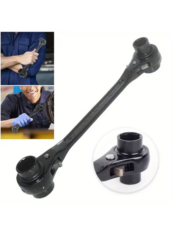 End Ratchet Wrench Heavy Duty Double Head Quick Release Mechanism Dual Head Design For Tight Spaces Compatible With Automotive Industrial Workshop Machinery Professional Mechanic Tool Precision Maintenance Repairs Ergonomic Grip Reliable Performance StyleE - Image 1