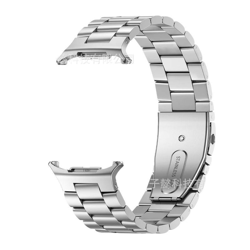Adjustable Stainless Steel Link Smartwatch Band Compatible with Samsung Galaxy Watch 8 with Fit Replacement Strap in Gold - Image 4