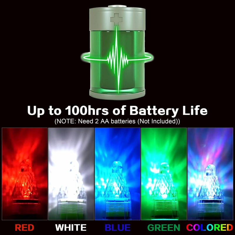 OROOTL LED Underwater Fishing Light, 4 Pack Deep Drop Fishing Lights Waterproof Fish Night Light Attractive Flashing Green White Red Blue Bait Lure Lamp Accessories, Green - Image 4