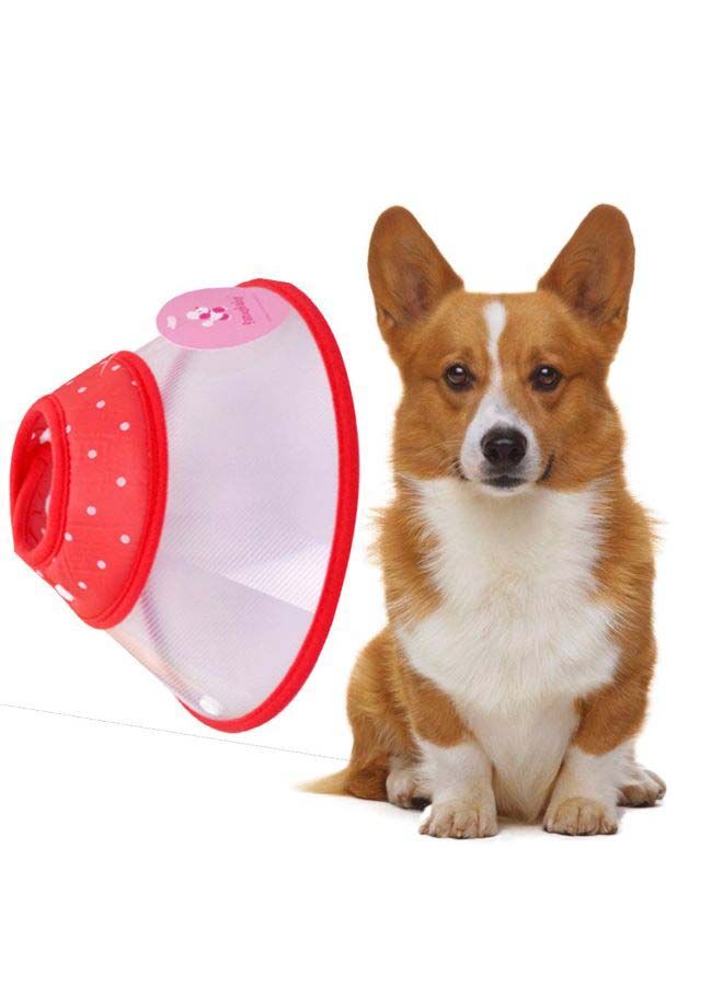 NIBEMINENT Protective Collar Cone Red/Clear 21x27x13cm - Image 2
