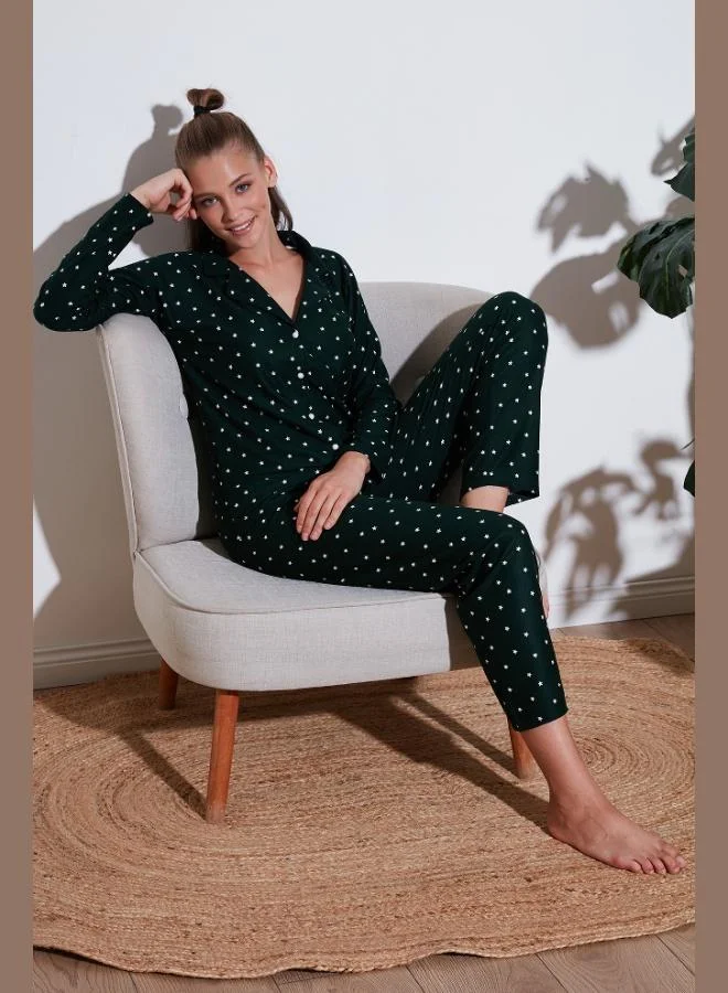 Lela Lela Stretch Standard Fit Buttoned Pajama Set Women's PAJAMA SET 60956601