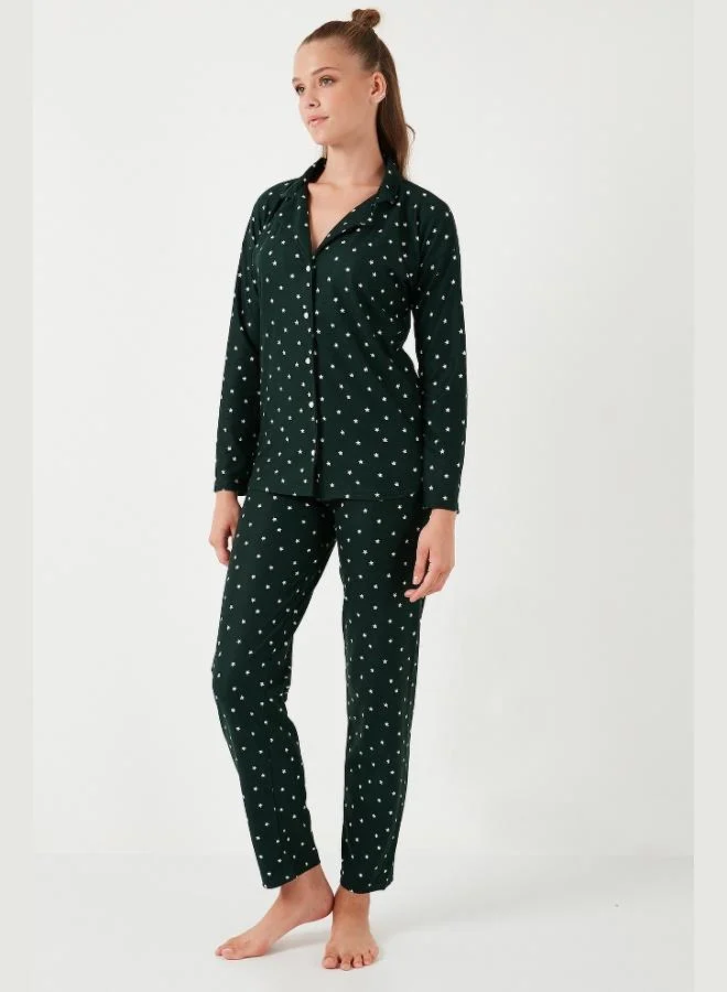 Lela Lela Stretch Standard Fit Buttoned Pajama Set Women's PAJAMA SET 60956601