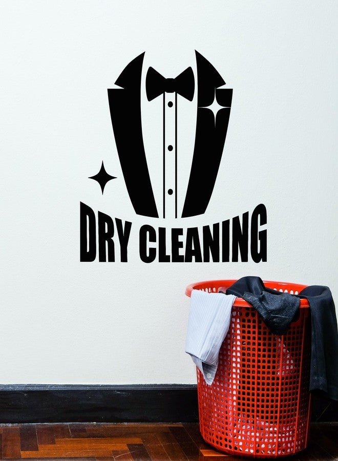 SnappySticker Laundry Dry Cleaning Wall Sticker for Bedroom Living Room Office ? Large Removable Waterproof Vinyl Wall Decal ? Home Decor Sticker Size: 27 X27