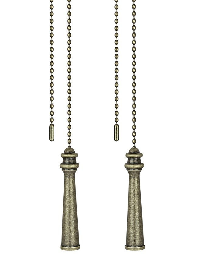Aspen Creative 20505-22, 12" Plated Bronze Finish Metal Knob, 2 Pack Pull Chain - Image 1